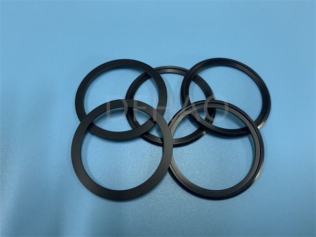 Black POM Acetal Copolymer Baffle Ring Lengan Geser Gasket Ring Washer Seal