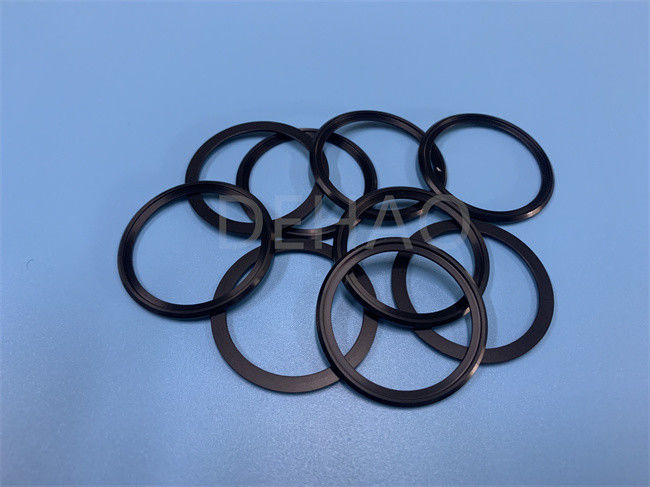 Black POM Acetal Copolymer Baffle Ring Lengan Geser Gasket Ring Washer Seal
