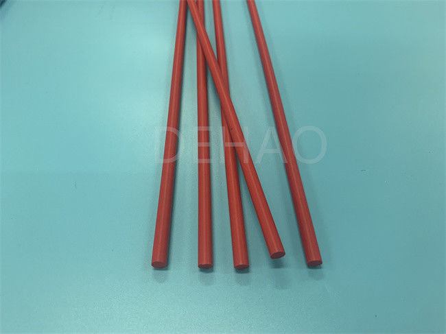 Batang PTFE Merah Diekstrusi, Kaca Tahan Suhu Diisi Batang PTFE