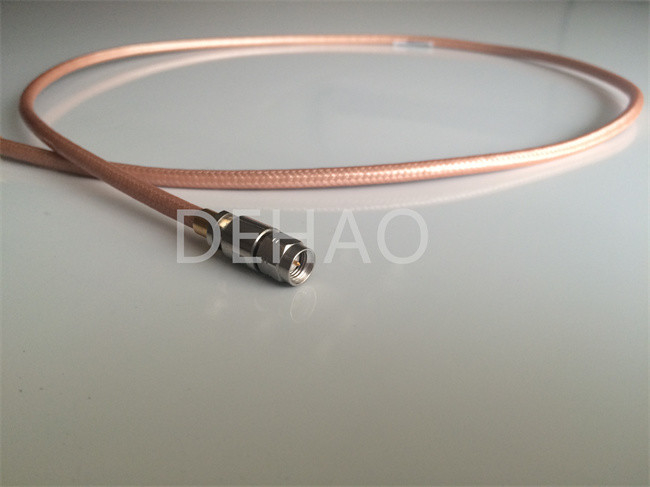 Rakitan Kabel PTFE Insulator Untuk 2,92 Konektor Koaksial RF Stainless Steel